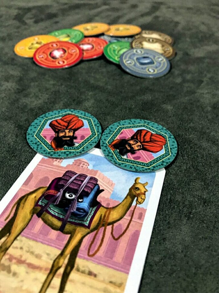 Os camelos do jogo de tabuleiro Jaipur