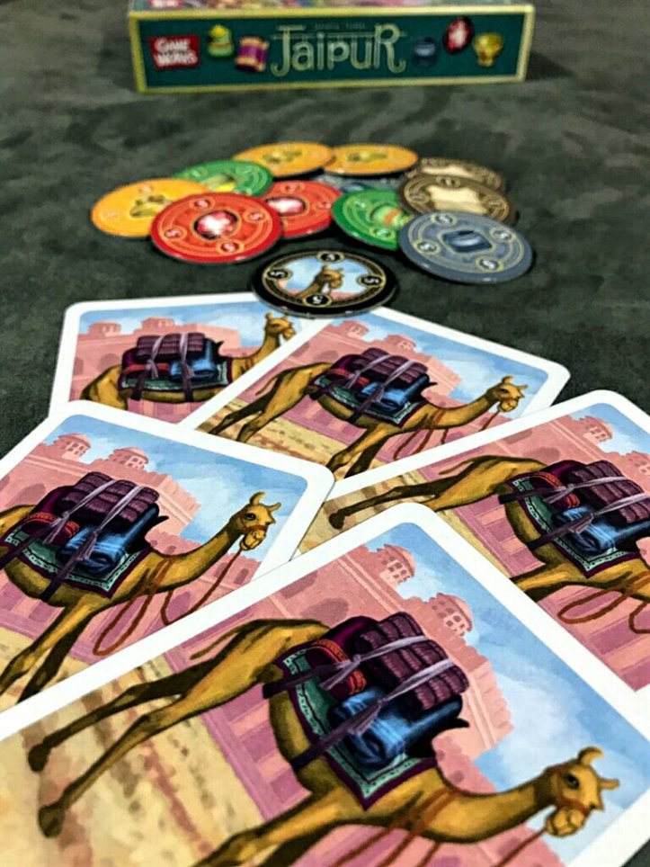 Os camelos do jogo de tabuleiro Jaipur