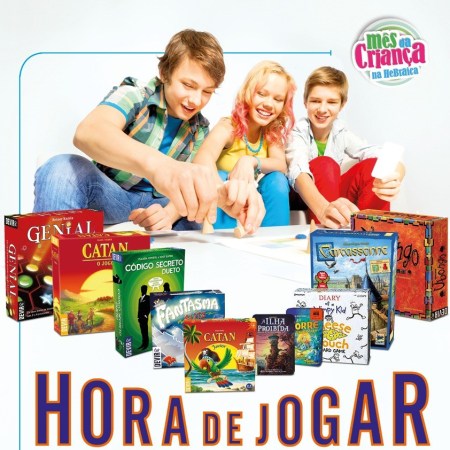 Divulgação evento jogos de tabuleiro Hebraica mês das crianças
