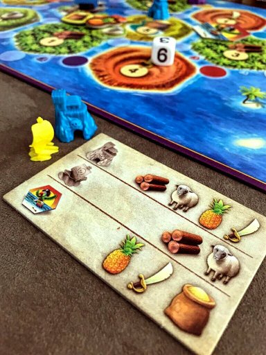 Construções para os pequenos piratas no jogo de tabuleiro infantil CATAN Junior