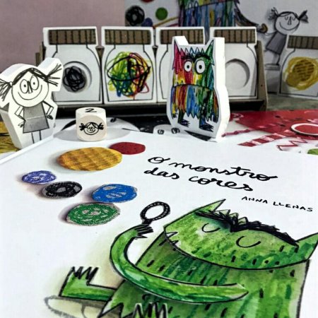 O livro e o jogo infantil O Monstro das Cores