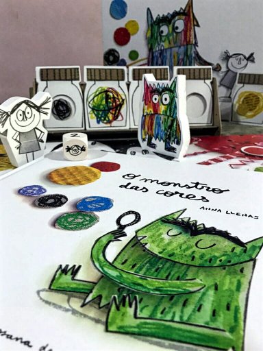 O livro e o jogo infantil O Monstro das Cores