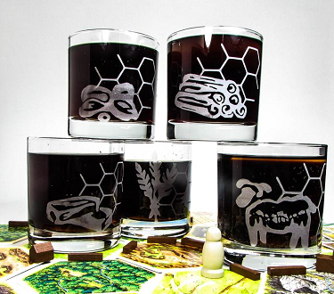 Copos jogos de tabuleiro